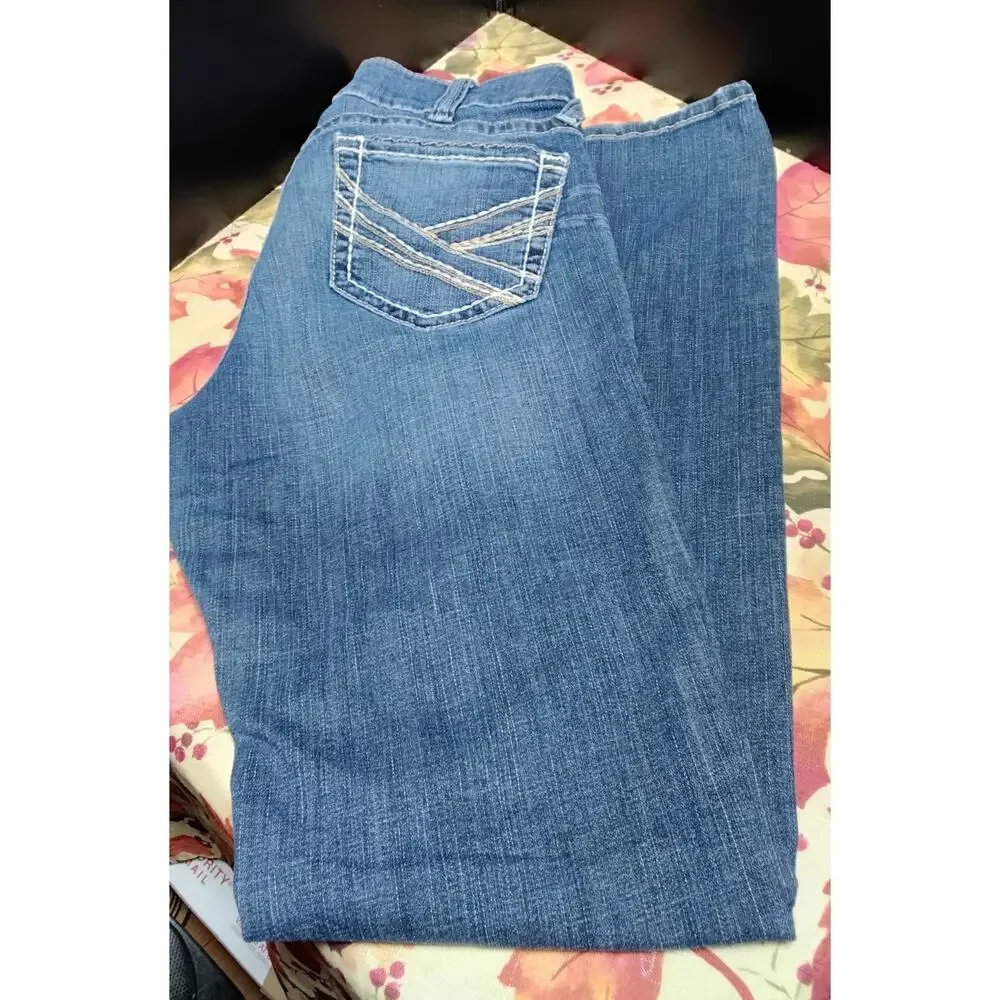 Ariat Ladies Jeans Size 32L 5 pocket style Boot cut legs AR1119